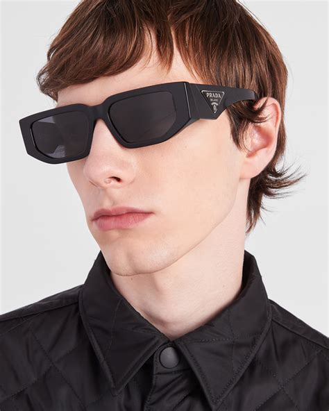 prada symbole rectangular sunglasses